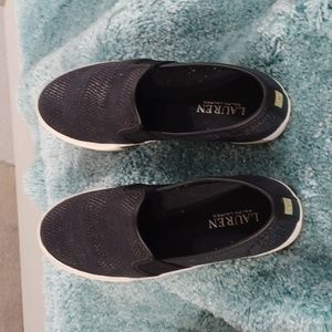 LAUREN Ralph Lauren Women's JINNY sneaker in Black US size 5.5